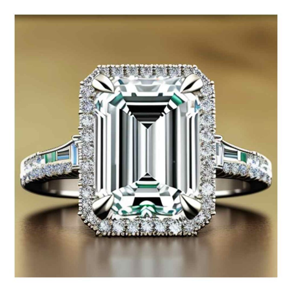 4 carat emerald cut Engagement Ring