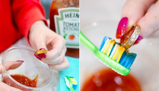 Cleaning Engagement using ketchup