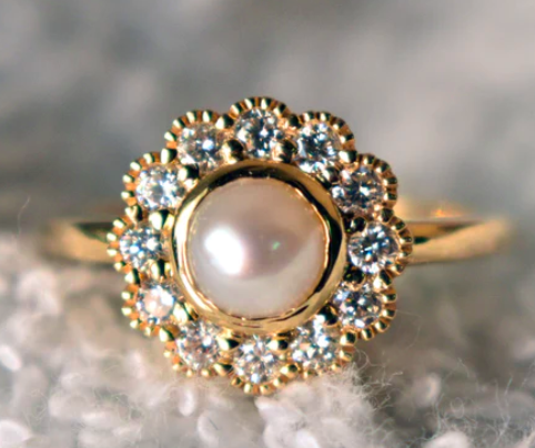 Pearl Engagement Rings