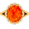 Orange Sapphire Eengagement Rings